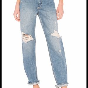 Anine Bing Leigh boyfriend high rise jeans